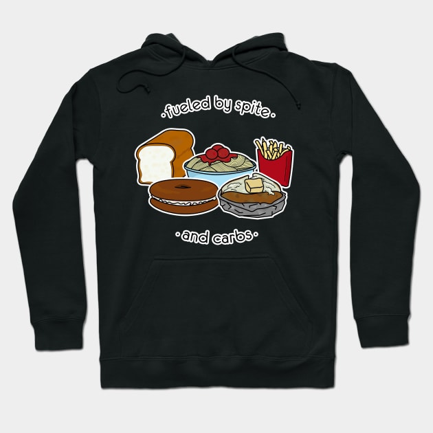 Fueled by Carbs Hoodie by DesignsMikki